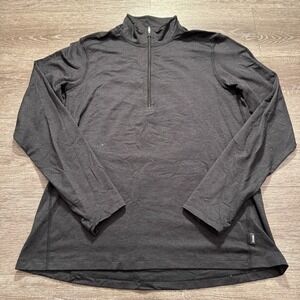 REI Jacket Womens XL Gray 1/4 Zip Pullover Performance Casual Outdoor Base Layer